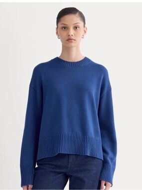EVERLANE Boxy Sweater in Cotton Blue
